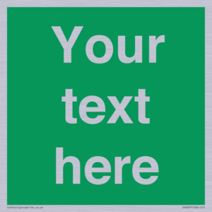 SV6007: Custom Safe Condition: Blank (green) sign