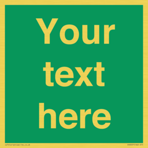 SV6007: Custom Safe Condition: Blank (green) sign