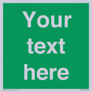 SV6007: Custom Safe Condition: Blank (green) sign