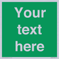 SV6007: Custom Safe Condition: Blank (green) sign