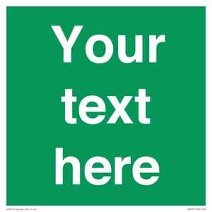 SV6007: Custom Safe Condition: Blank (green) sign