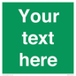 SV6007: Custom Safe Condition: Blank (green) sign