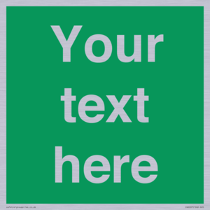 SV6007: Custom Safe Condition: Blank (green) sign