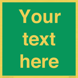 SV6007: Custom Safe Condition: Blank (green) sign