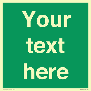SV6007: Custom Safe Condition: Blank (green) sign