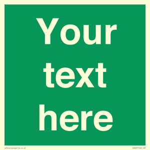 SV6007: Custom Safe Condition: Blank (green) sign