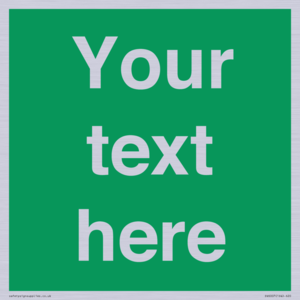 SV6007: Custom Safe Condition: Blank (green) sign