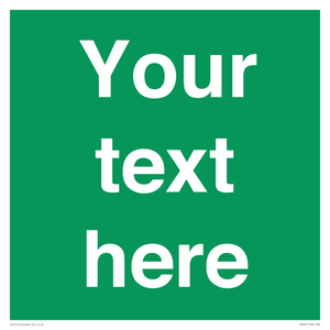SV6007: Custom Safe Condition: Blank (green) sign