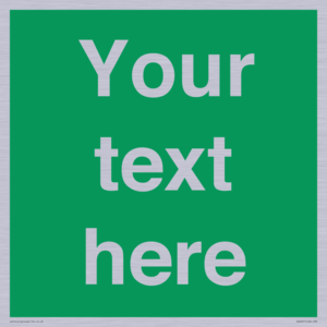 SV6007: Custom Safe Condition: Blank (green) sign