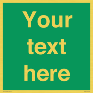 SV6007: Custom Safe Condition: Blank (green) sign