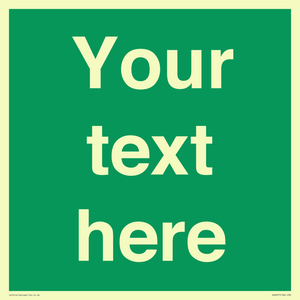 SV6007: Custom Safe Condition: Blank (green) sign