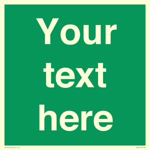 SV6007: Custom Safe Condition: Blank (green) sign