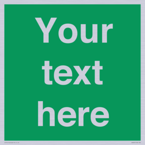 SV6007: Custom Safe Condition: Blank (green) sign