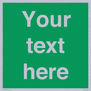 SV6007: Custom Safe Condition: Blank (green) sign