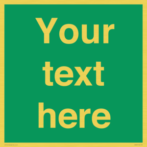 SV6007: Custom Safe Condition: Blank (green) sign
