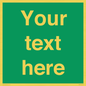 SV6007: Custom Safe Condition: Blank (green) sign