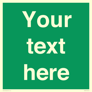SV6007: Custom Safe Condition: Blank (green) sign