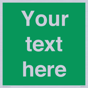 SV6007: Custom Safe Condition: Blank (green) sign