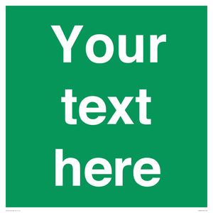 SV6007: Custom Safe Condition: Blank (green) sign