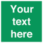 SV6007: Custom Safe Condition: Blank (green) sign