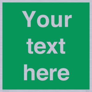 SV6007: Custom Safe Condition: Blank (green) sign