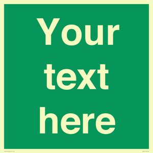 SV6007: Custom Safe Condition: Blank (green) sign