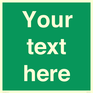 SV6007: Custom Safe Condition: Blank (green) sign