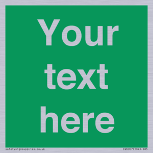 SV6007: Custom Safe Condition: Blank (green) sign