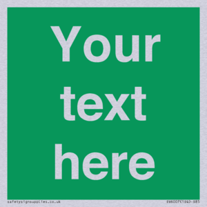 SV6007: Custom Safe Condition: Blank (green) sign