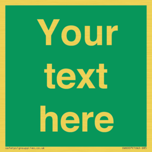 SV6007: Custom Safe Condition: Blank (green) sign