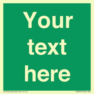 SV6007: Custom Safe Condition: Blank (green) sign