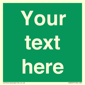 SV6007: Custom Safe Condition: Blank (green) sign