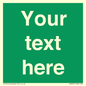 SV6007: Custom Safe Condition: Blank (green) sign