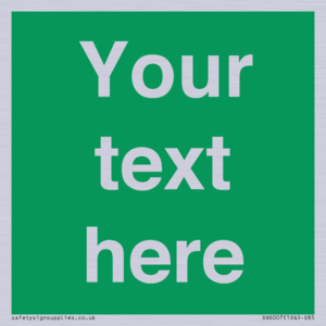 SV6007: Custom Safe Condition: Blank (green) sign