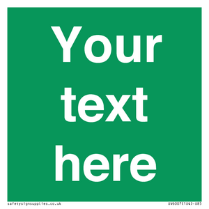 SV6007: Custom Safe Condition: Blank (green) sign