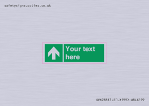 SV6288: Safe condition Custom arrow up sign