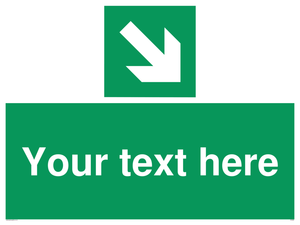 SV6289: Safe condition Custom arrow down right sign