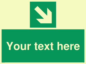 SV6289: Safe condition Custom arrow down right sign