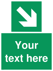 SV6289: Safe condition Custom arrow down right sign