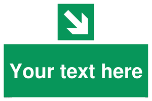 SV6289: Safe condition Custom arrow down right sign