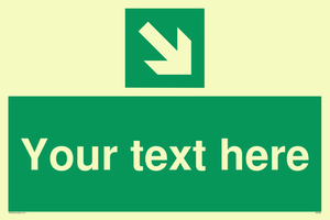 SV6289: Safe condition Custom arrow down right sign
