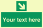 SV6289: Safe condition Custom arrow down right sign