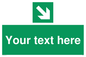 SV6289: Safe condition Custom arrow down right sign