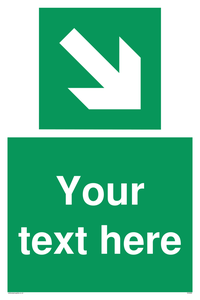 SV6289: Safe condition Custom arrow down right sign