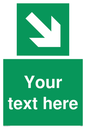 SV6289: Safe condition Custom arrow down right sign