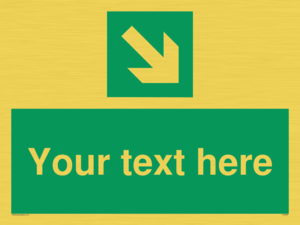 SV6289: Safe condition Custom arrow down right sign