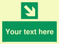 SV6289: Safe condition Custom arrow down right sign