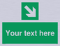 SV6289: Safe condition Custom arrow down right sign