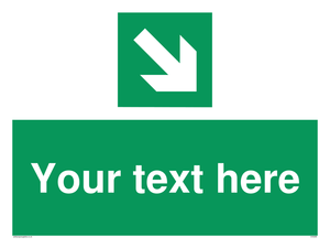 SV6289: Safe condition Custom arrow down right sign