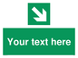 SV6289: Safe condition Custom arrow down right sign
